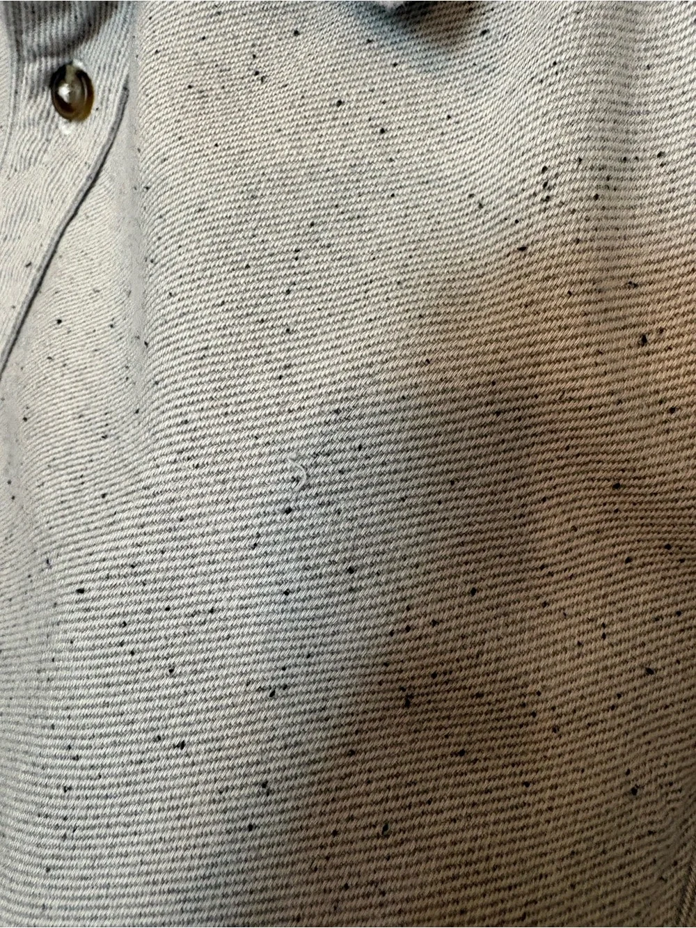The North Face Speckled Light Gray Button-Down Shirt